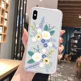 Flower Case For Samsung Galaxy A50 Case On Samsung A70 A30s A40 A20 A20e A10S A01 A10E A02 A 50 70 30s Silicon Anti-fall Covers