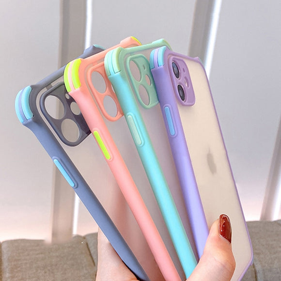 Funda For Apple iPhone 13 Pro Max Resistente Silicone For IPhone 11 Case X XS XR 6 6s 7 8 Plus 12 MINI SE 2020 Matte Clear Cover