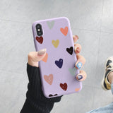 Cute Rainbow Unicorn Cat Colourful Love Case Cover For iPhone 11 Pro Max 12 13 Pro Mini SE 2020 XR XS MAX X 10 8 6 6S 7 Plus