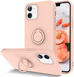 Phone Case For Huawei Y5P Y7P Y6P Y8P Y7A Y6S Y5 Y6 Y7 Y9 Y8S Y9A Y9S Prime 2019 2020 Liquid Silicagel With ring Bracket Cover