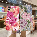 Hand Painted Flowers Case For Oneplus 9 8 Pro 8T 7 6 6T One Plus 1+8 Soft TPU Silicone Anti-fall Protect Back Pattern Phone Case