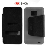 For Samsung Galaxy S2 SII i9100 Fashion PU Leather Flip Wallet Case,Stand Mobile Phone Case,Card Holder Cover Free Shipping