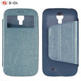 For Samsung Galaxy S4 i9500 S4 Mini i9190 Phone Case Cover Ultra-Thin Stand Soft TPU+PU Fashion Leather Flip S-CH