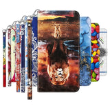 Fashion 3D Lion Leather Flip Wallet Case for Xiaomi Redmi Note 9 9S 8T 8 7 Pro Redmi 9C 8A 8 7A Mi Note 10 POCO C3 Holder Cover