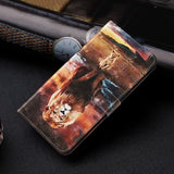 Fashion 3D Lion Leather Flip Wallet Case for Xiaomi Redmi Note 9 9S 8T 8 7 Pro Redmi 9C 8A 8 7A Mi Note 10 POCO C3 Holder Cover