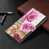 Fashion Love Heart Leather Flip Wallet Case for Samsung Galaxy J4 J6 J8 Plus A6 Plus A7 A9 2018 A42 S20 FE S30 Plus Ultra Cover