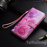 Fashion Love Heart PU Leather Flip Wallet Case For Huawei Honor 8 9 Lite 6C 6X 6A 7X 7S Y5 II P8 P9 P20 P10 Lite Y3 Y5 2017 Case