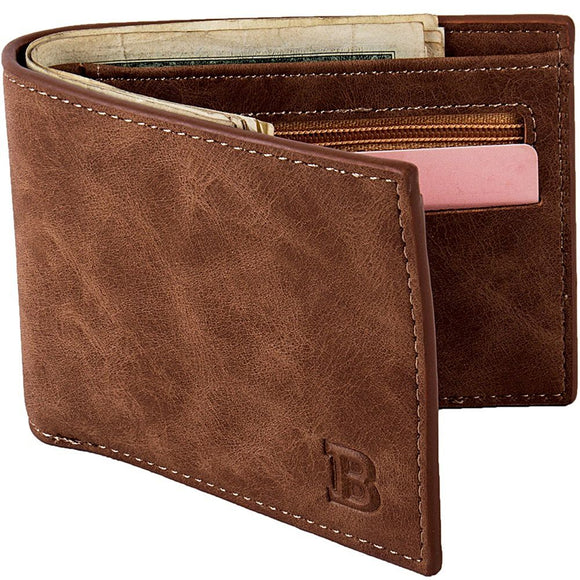 Hot Sale New 1PCS High Quality Fashion Mini Men's Luxury Business Wallet Card Holder Man Purse Coin Bag Zipper Gift For Men