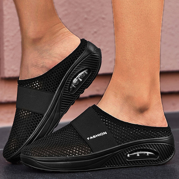 Sneakers Wedge Shoes Mesh Women Vulcanize Shoes For Women Female Slides Shoes Ladies Orthopedic Walking Slippers Cushion Sandals