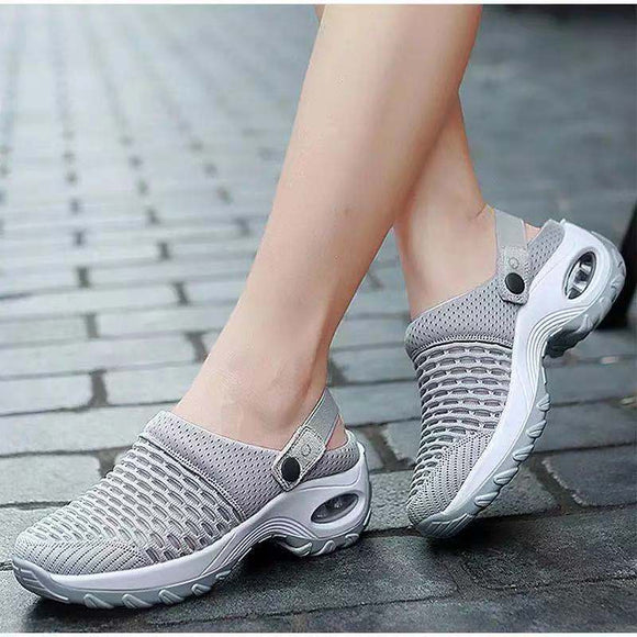 2021 New Women Shoes Casual Increase Cushion Sandals Non-slip Platform Sandal For Women Breathable Mesh Outdoor Walking Slippers