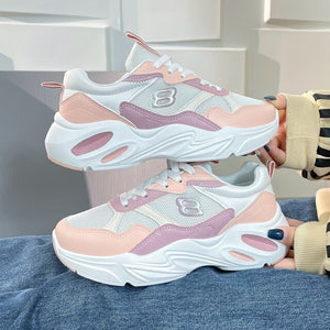 Spring Korean leather Platform Sneakers Women Shoes Thick sole Chunky Sneakers Mixed Colors ladies sneakers Casual Shoes Woman