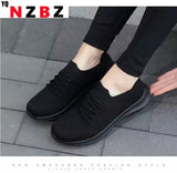 2022 Women Platform Shoes Breathable Fashion Ladies Shoes Flat Heels Casual Sneakers Knitting Running Vulcanized Shoe Large Size
