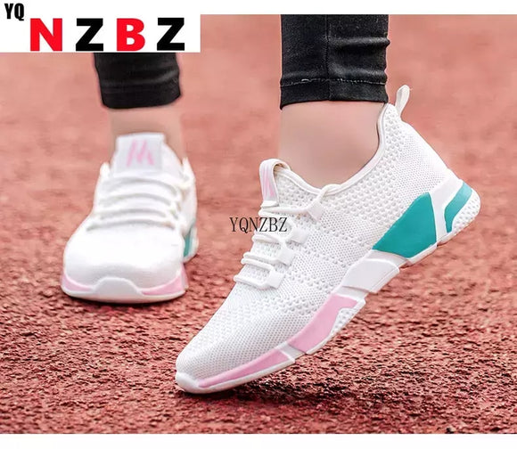 Women Sport Running Shoes Summer Fashion Casual Shoes Mesh Breathable Women Sneakers 2021 Fashion Lacing All-match Walking Shoes