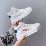 Women High Top Sneakers 2022 Spring Fashion Trainers Womens Chunky Vulcanized Shoes Female Casual Footwear Platform Increased