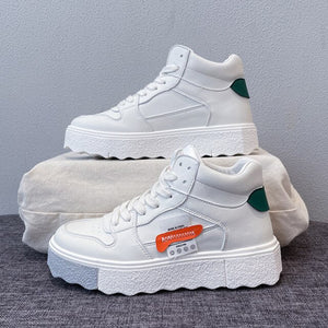 Women High Top Sneakers 2022 Spring Fashion Trainers Womens Chunky Vulcanized Shoes Female Casual Footwear Platform Increased