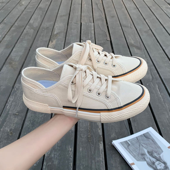 Women's Shoes Retro Canvas Shoes Women Can Step on The Foot In The Summer of 2021 Two Slip-on Shoes Flat Casual Shoes