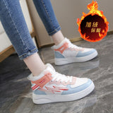 Winter Sneakers Women High-top Platform Shoes Short Plush Shoes 2022 New Lace-up Warm Comfortable Ankle Boots Women Botas Mujer