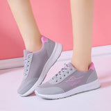 Women&#39;s Non-slip Sports Shoes Women New Thick Sole Running Casual Shoe Breathable Mesh Ladies Vulcanize Shoes Zapatillas Mujer