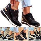 High Heeld Wedge Sneakers For Women Platform Casual Lace-up Shoes For Daily Wear Zapatillas Mujer Кроссовки Женские