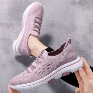 Fashion Women Sneakers Lightweight Outdoor Sports Breathable Mesh Comfortable Running Shoes Women Lace Up Zapatos De Mujer