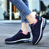 Women Running Shoes Fashion Casual Sneakers Mesh Lace Up Thickening Extra High Shoes Comfortable Breathable Zapatillas Mujer