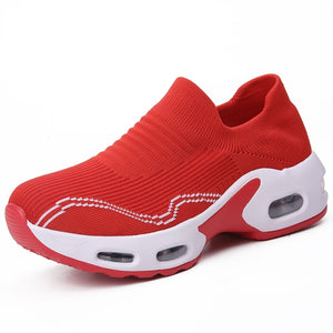 Women Sneakers Slip on Summer Plus Size New Breathable Mesh Solid Walking Shoes Lightweight Sports Casual Vulcanized Shoes