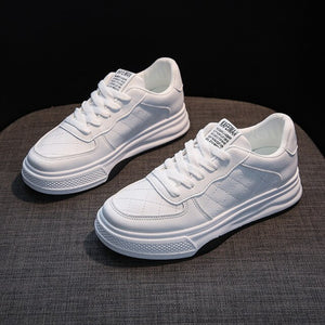 2022 New Women Platform Shoes Fashion Sneakers Woman Casual Shoes High Qualtiy PU Ladies White Shoes Increased Female Trainers