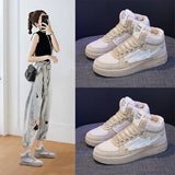 Autumn Winter High-top Women Shoes Skate Shoes Flat Board Sneaker Students Korean Female Casual Sports Vulcanized Shoes