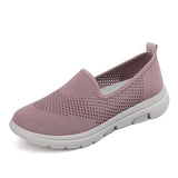 Summer Fashion Pink Flat Shoes Women Slip on Breathable Sneakers Girls Casual Comfortable Sports Running Shoes Large Size 42