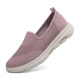 Summer Fashion Pink Flat Shoes Women Slip on Breathable Sneakers Girls Casual Comfortable Sports Running Shoes Large Size 42