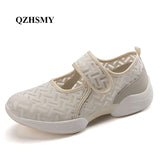 Women Casual Shoes 2021 Summer Mesh Flat Shoes Women Tenis Feminino Soft Breathable Sneakers Walking Shoes  Zapatillas Mujer 42