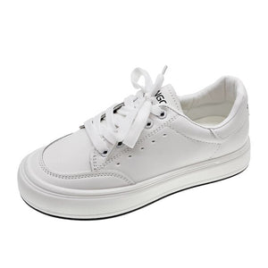 Breathble Vulcanized Shoes Women Casual Shoes Female Casual Women Sneakers Flats Girl Lace Up White Shoes Zapatos De Mujer