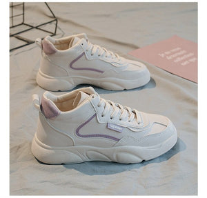 Spring Trend Casual Sport Shoes For Women Sneakers Fashion Woman&#39;s Shoes Women New Comfort White Vulcanized Platform Shoes