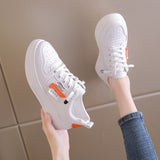 Casual Women&#39;s Sneakers Size 35-40 2022 New Lace Up Platform Shoes Woman For Thick Soled Vulcanize Shoes Comfortable Footwear