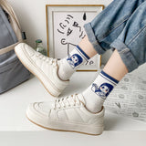 Ladies Lace-up Casual Shoes Fashion Women Vulcanized Shoes Sneakers Breathable Canvas Shoes Solid Leather Flat Zapatos Hombe