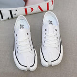 Classic Women Canvas Shoes Female Height Increasing Casual Vulcanized Sneakers Woman Solid Espadrilles Lace-Up Red White Black