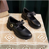 Shoes Cross-tied Elastic Band Platform Shoes Mid Heels Thick Sole Women Boat Shoes Pumps Round Toe