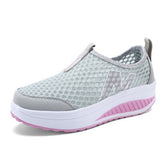 women Casual Sneakers shoes Sport Fashion Height Increasing Woman 2020 Breathable Air Mesh Swing Wedges Sneakers Q039