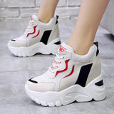 Cuculus New Black Dad Chunky Sneakers Casual Vulcanized Shoes Woman High Platform Sneakers Lace Up White Sneakers Women 2022