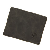 Luxury Wood Grain Matte Leather Mens Wallet Multi Photo Card Holders Fashion Short Business Wallet Men Retro Purse Money bag