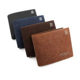 Fashion men&#39;s short wallet personality men&#39;s zero wallet silk screen printing wallet men&#39;s matte handbag wallet