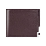 Classic Slim Business Wallet Men Solid Soft Pebbled Leather Wallet Iron Edge Korean Coin Purse Male Fashion Money Bag 2022 New