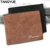 TANGYUE Men wallet for Man Purse Card Holder Coin PU Leather Luxury Money Clip Slim Short Men&#39;s Wallet Black and Brown