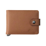 Fashion Short Men&#39;s Leather Wallet Money Clip Small Hasp Purse With Metal Clamp Credit Card Slot Cash Holder For Man