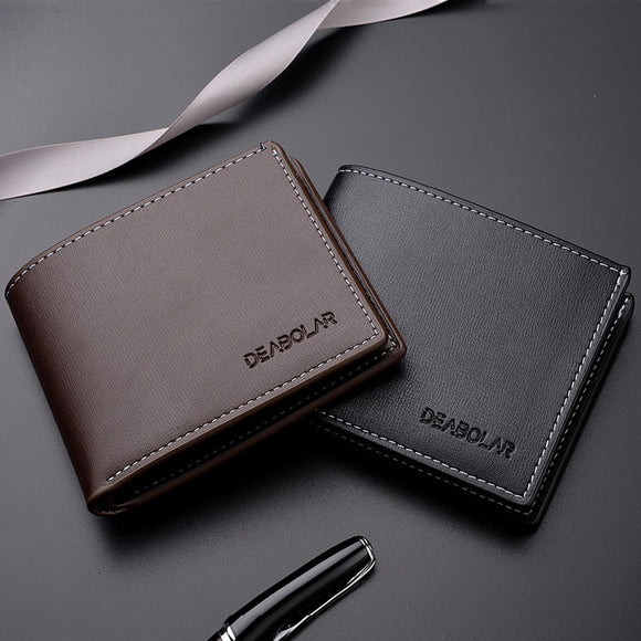 Pu Leather Men's Wallet Credit ID Card Holder Wallet Leather Thin Luxury Brand Card Purse for Men Purse Male Money Uomo Porte