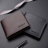 Pu Leather Men&#39;s Wallet Credit ID Card Holder Wallet Leather Thin Luxury Brand Card Purse for Men Purse Male Money Uomo Porte