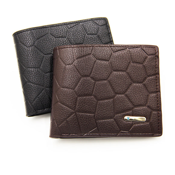 TANGYUE Men wallet for Man PU Leather Card Holder Purse Coin Luxury Money Clip Slim Short Men's Wallet Black and Brown