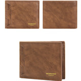 New Men&#39;s Wallet Short Horizontal Wallet Three-Fold Zipper Personalized Business Men&#39;s Multifunction Wallet