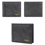 New Men&#39;s Wallet Short Horizontal Wallet Three-Fold Zipper Personalized Business Men&#39;s Multifunction Wallet