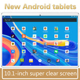 Android 9.0 New 6G+128GB Tablet 10.1 Inch Eight-core 4G Call Phone Tablet 1280*800 Hd Game Learning Webclass Supports WiFi GPS
